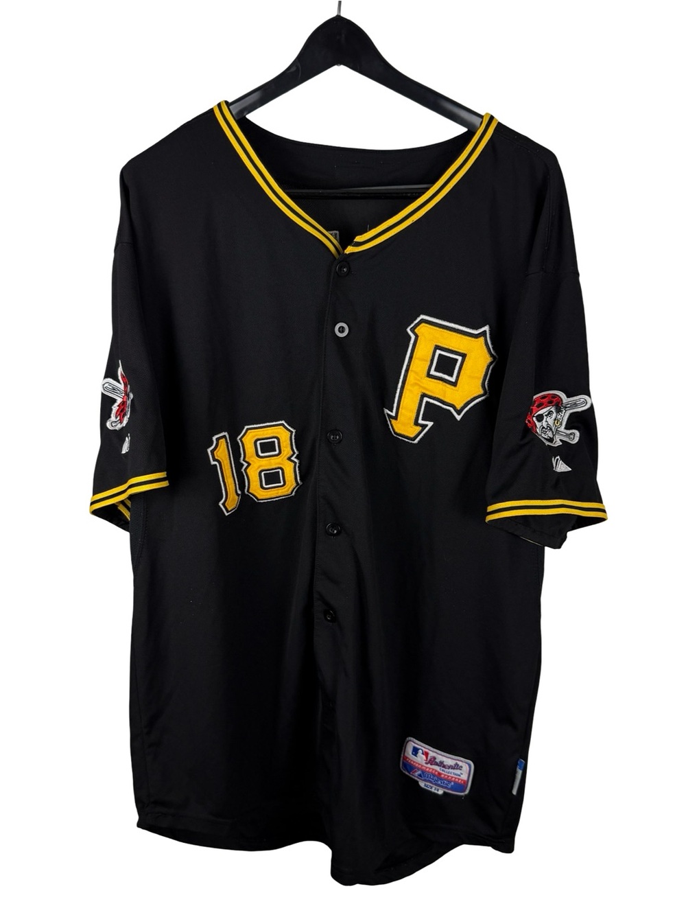 Mens Majestic Athletic Pittsburgh Pirates Neil Walker MLB Jersey Size 54